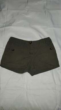 Mango MNG Casual Sportswear Olive Green Chino Shorts Size 6